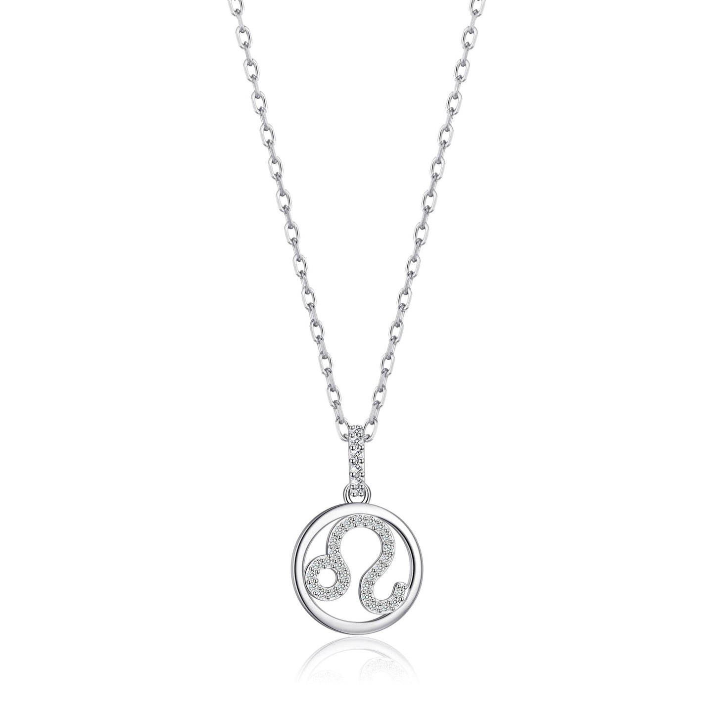 Collier Zodiaque Lion avec cristaux Zircondia® et carte citation
