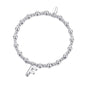 Letter F Initial Stretch Bracelet Created with Zircondia® Crystals