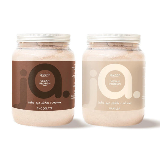 "jA" Set of 2pcs. Vegan Protein: Vanilla and Chocolate
