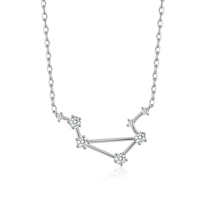 Libra Star Sign Zodiac Constellation Necklace with Zircondia® Crystals