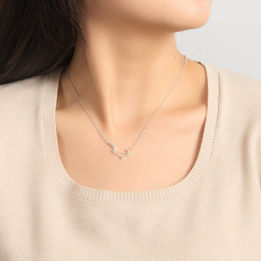Collier Constellation Zodiaque Balance avec Cristaux Zircondia®