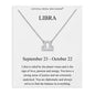 Libra Zodiac Star Sign Necklace Created with Zircondia® Crystals