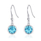 Light Blue Crystal Drop Earrings Created with Zircondia® Crystals