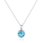 Light Blue Crystal Necklace Created with Zircondia® Crystals
