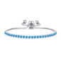 Light Blue Tennis Friendship Bracelet Created with Zircondia® Crystals