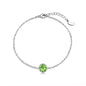 Light Green Crystal Anklet Created with Zircondia® Crystals