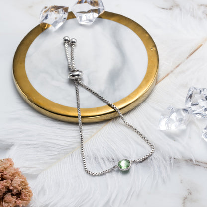 Light Green Crystal Bracelet Created with Zircondia® Crystals