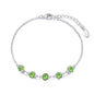 Light Green Crystal Chain Bracelet Created with Zircondia® Crystals