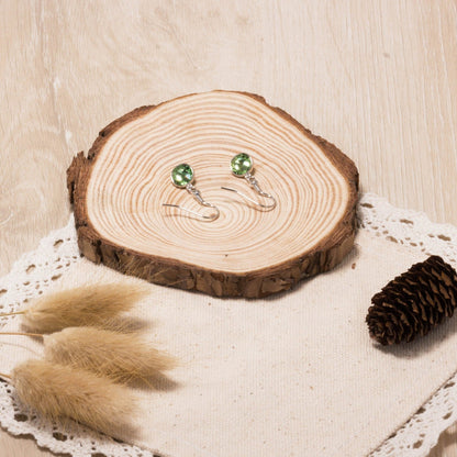 Light Green Crystal Drop Earrings Created Zircondia® Crystals