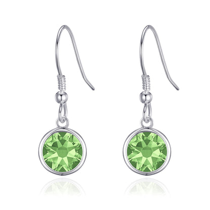 Light Green Crystal Drop Earrings Created Zircondia® Crystals