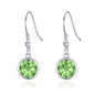 Light Green Crystal Drop Earrings Created Zircondia® Crystals