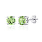 Light Green Stud Earrings Created with Zircondia® Crystals