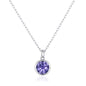 Light Purple Crystal Necklace Created with Zircondia® Crystals