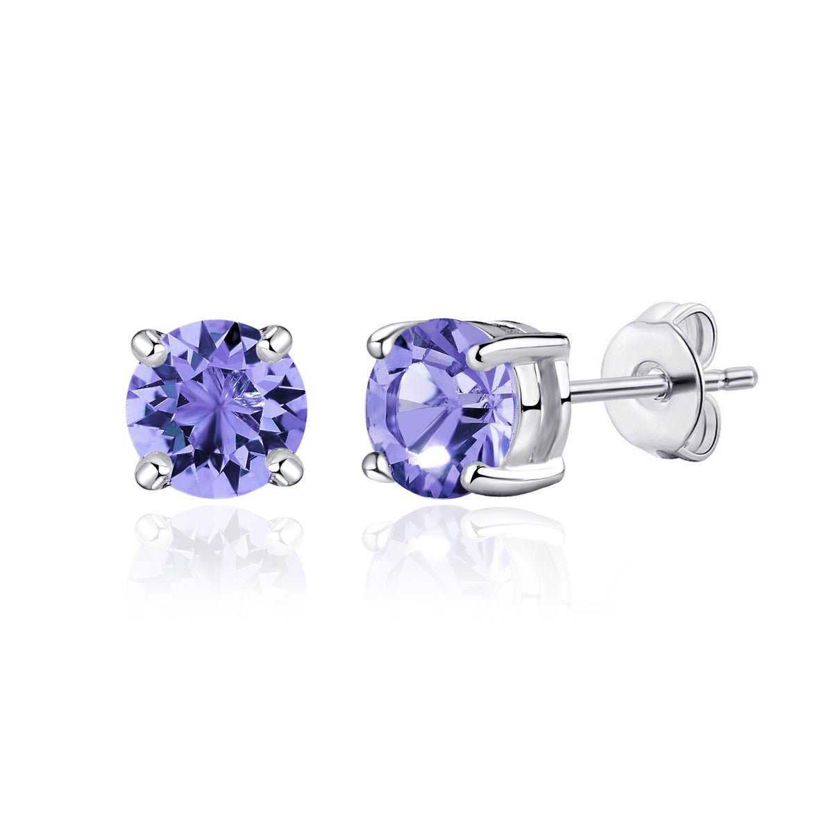 Light Purple Stud Earrings Created with Zircondia® Crystals