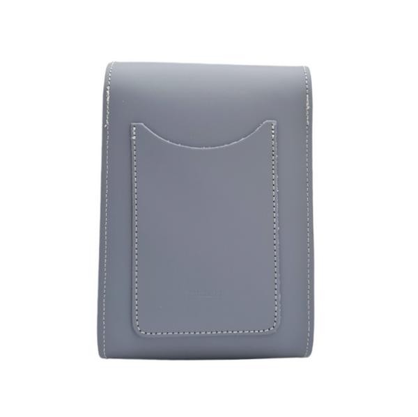 Pochette de téléphone de festival en cuir faite main - Gris lilas