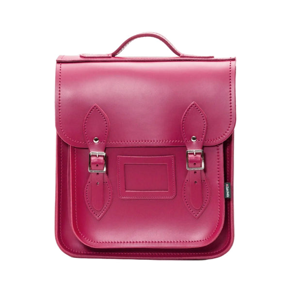 Sac à dos de ville en cuir fait main - Magenta