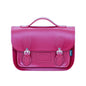 Leather Midi Satchel - Magenta