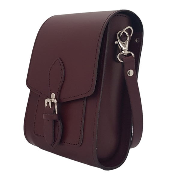 Sac Téléphone Festival en Cuir Fait Main - Rouge Marsala