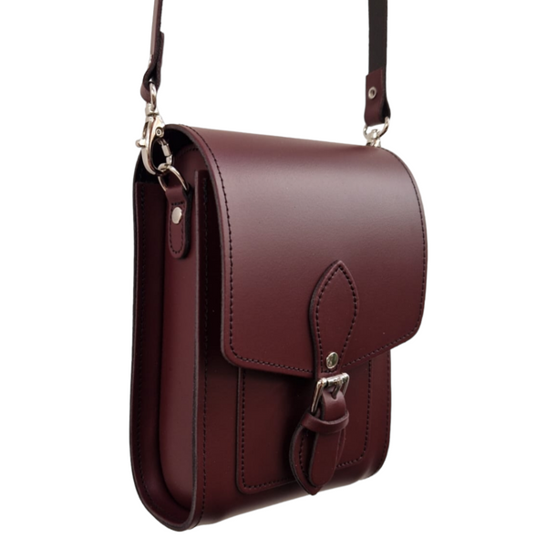 Sac Téléphone Festival en Cuir Fait Main - Rouge Marsala