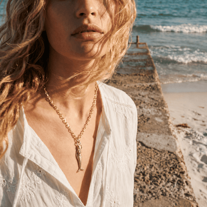 Maxi Mermaid Gold Necklace - Zennor