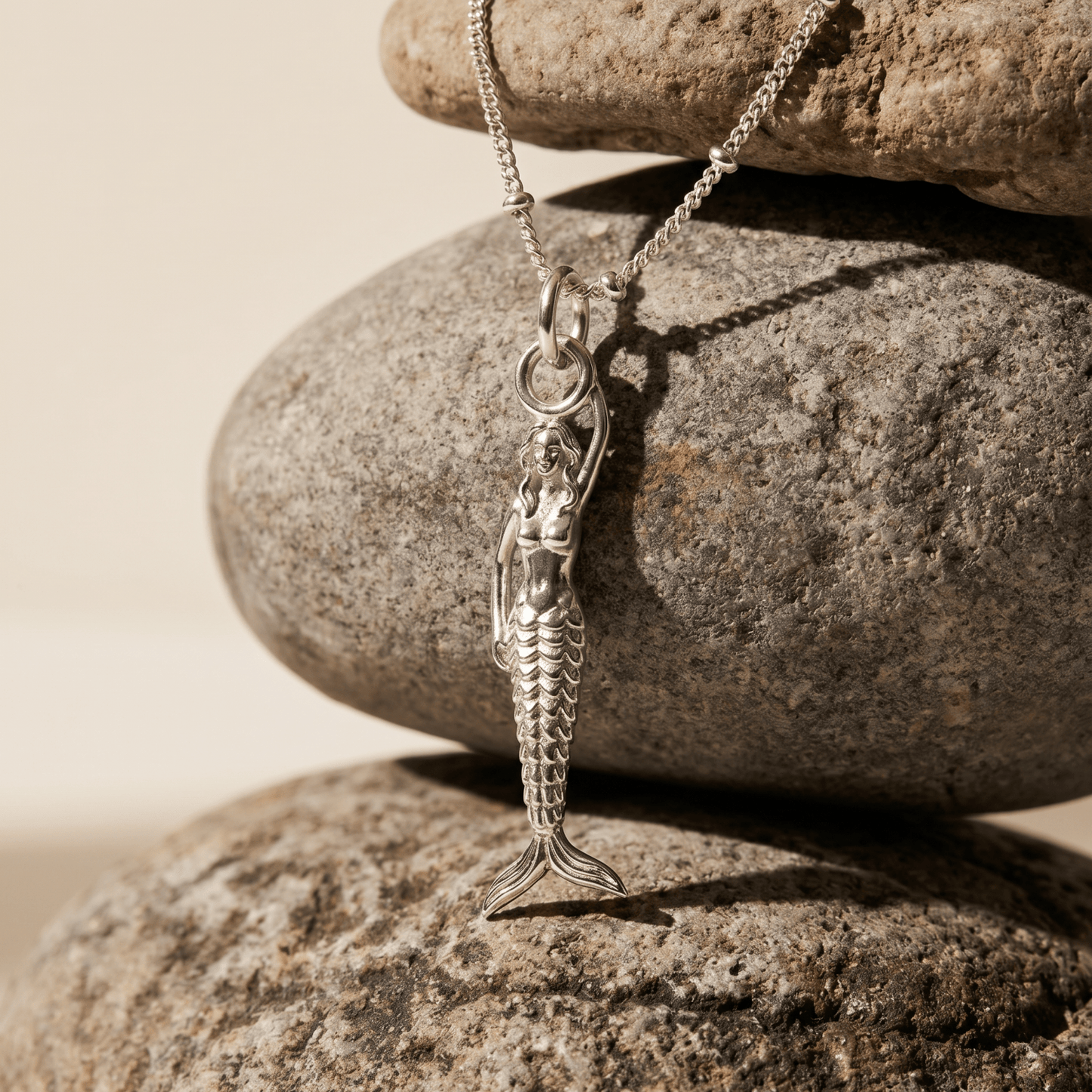 Maxi Mermaid Silver Necklace - Zennor