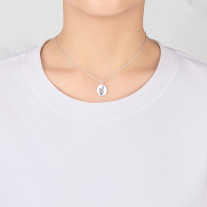 May Birth Flower Lily of the Valley Necklace with Card