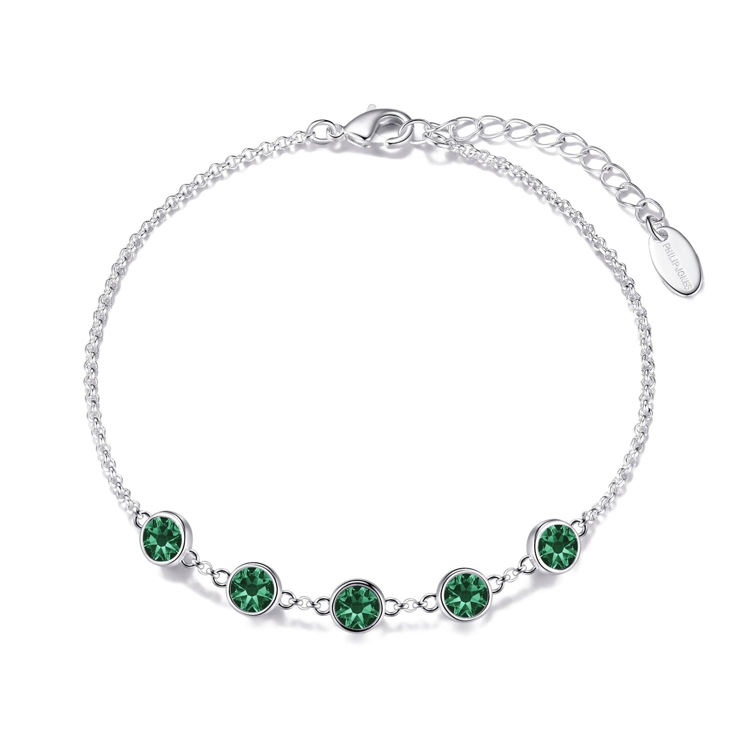 May Birthstone Bracelet Created with Emerald Zircondia® Crystals