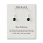 May Birthstone Drop Earrings Created with Emerald Zircondia® Crystals