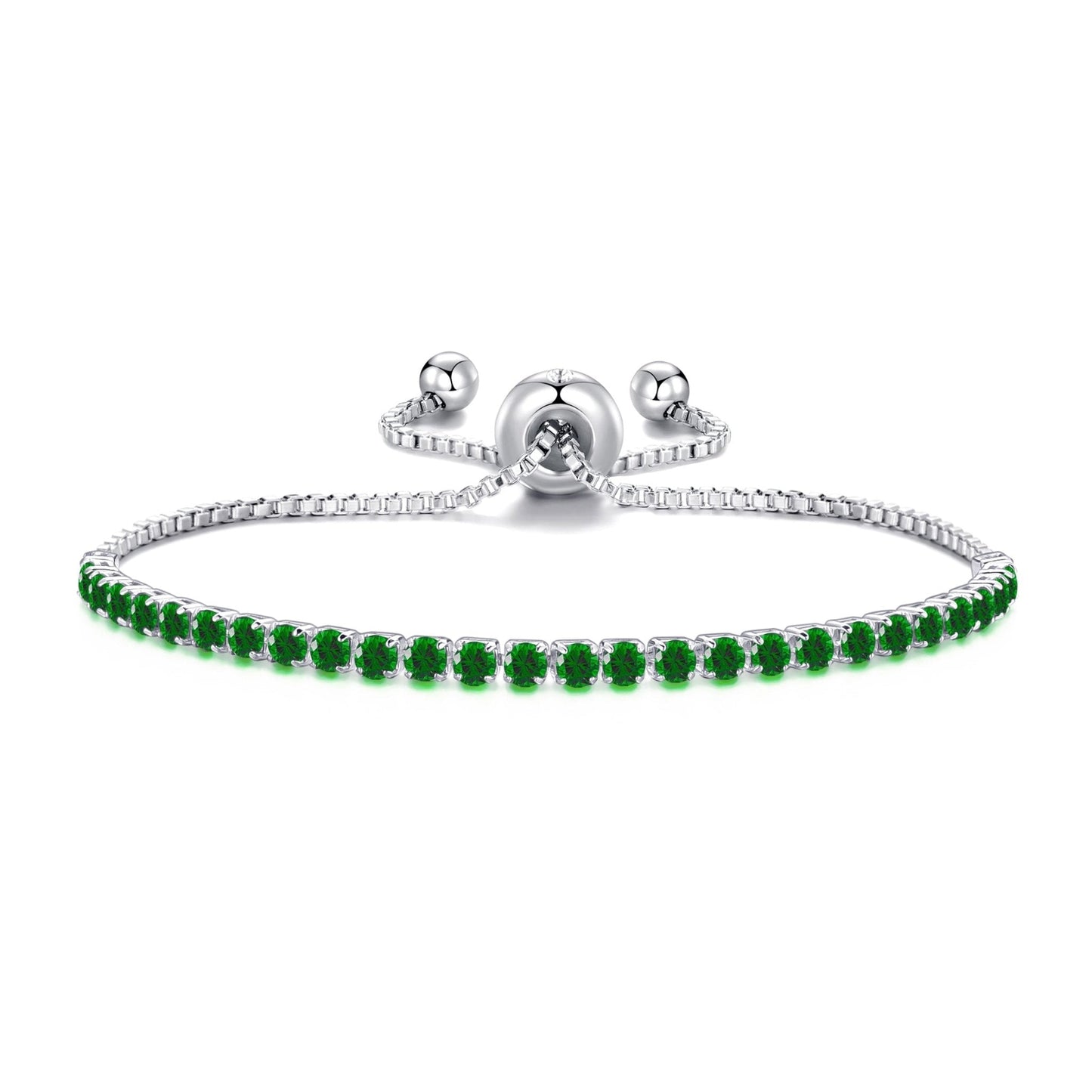 May Birthstone Friendship Bracelet with Emerald Zircondia® Crystals
