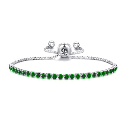 May Birthstone Friendship Bracelet with Emerald Zircondia® Crystals