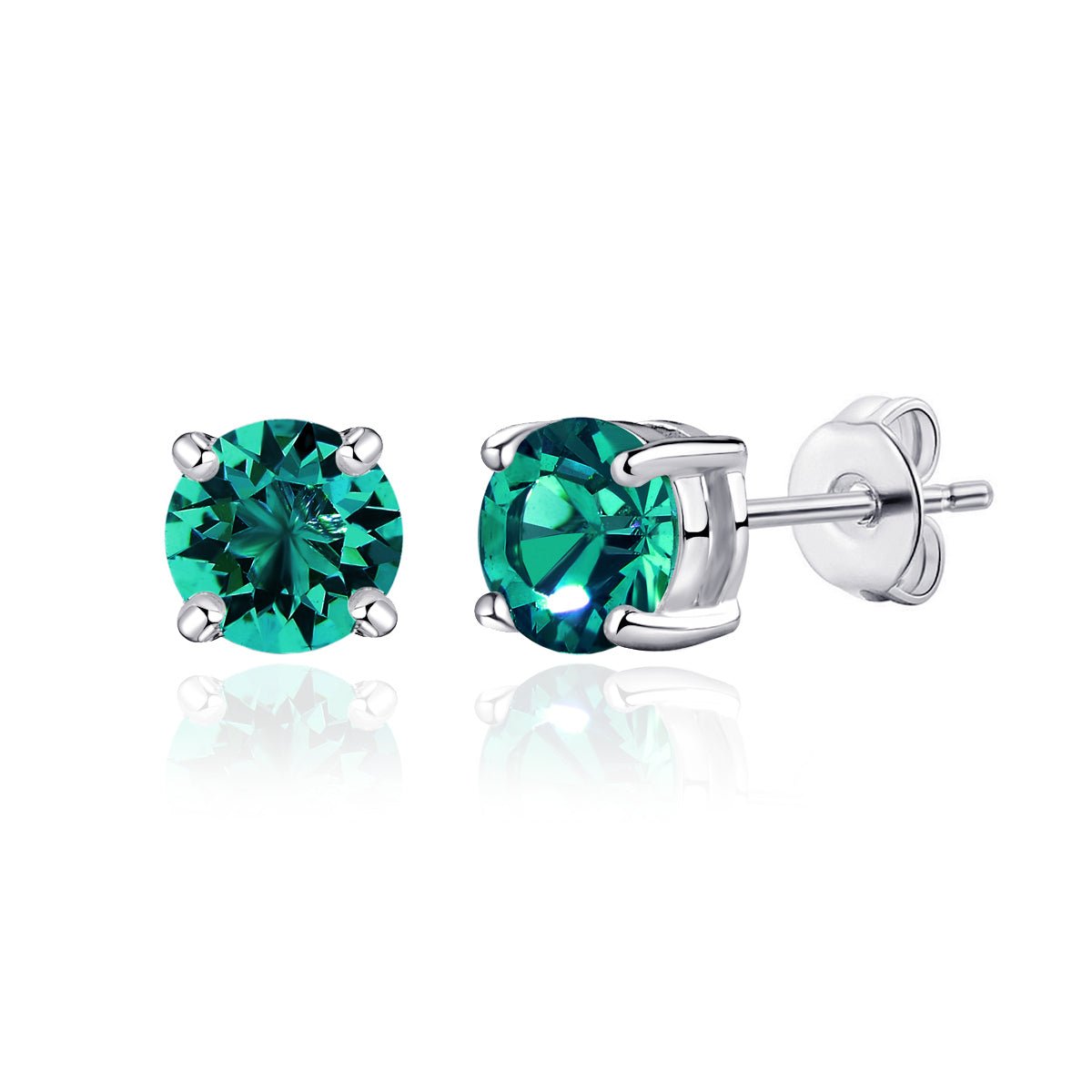 May (Emerald) Birthstone Earrings Created with Zircondia® Crystals