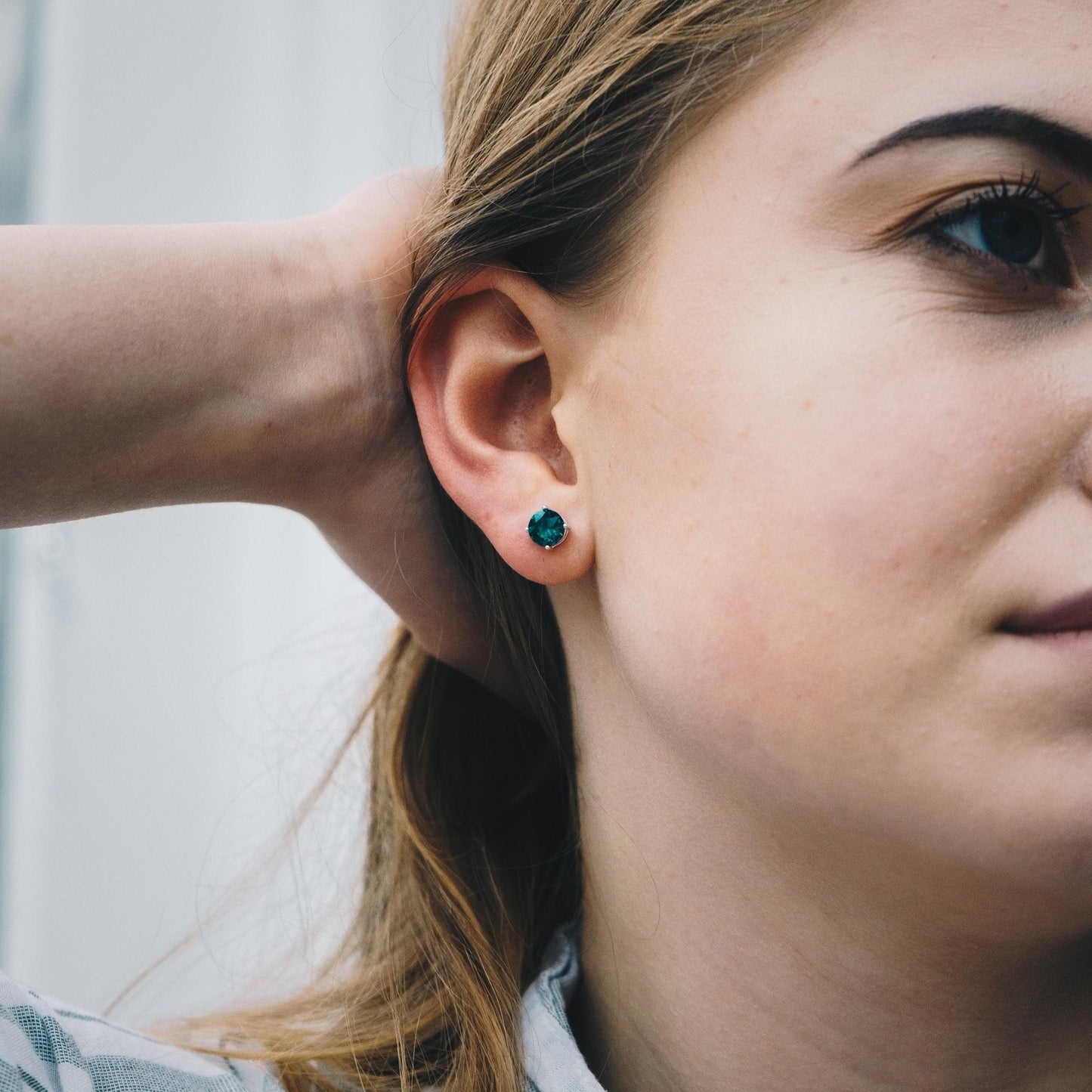 May (Emerald) Birthstone Earrings Created with Zircondia® Crystals