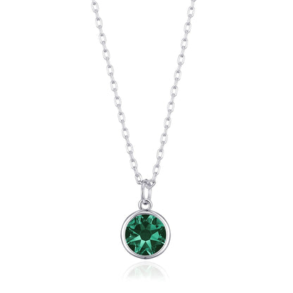 May (Emerald) Birthstone Necklace Created with Zircondia® Crystals