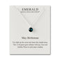 May (Emerald) Birthstone Necklace Created with Zircondia® Crystals