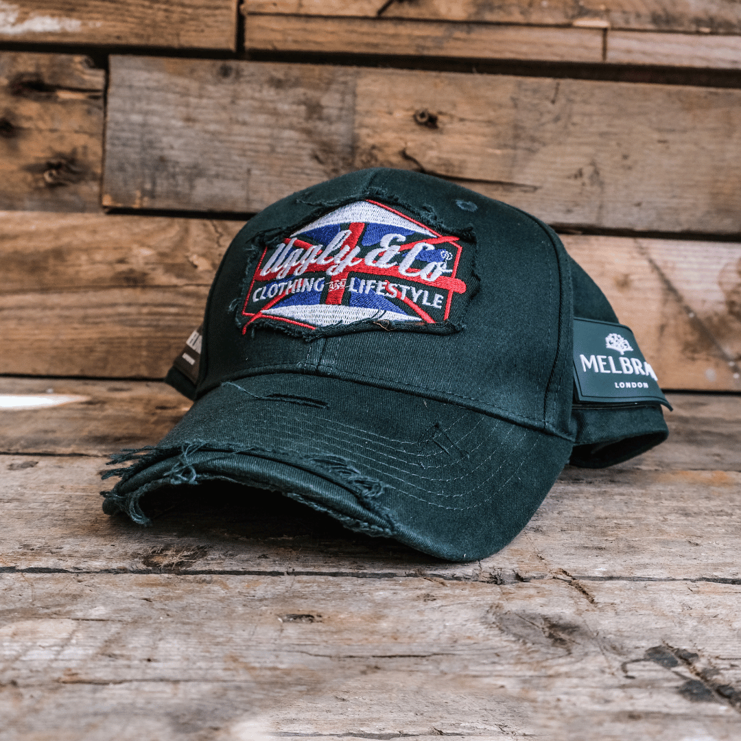 Union Jack Green Diamond Vintage Cap