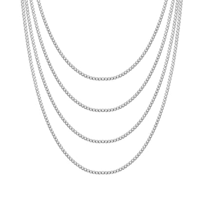 Men's 3mm Stainless Steel 18-24 Inch Cuban Curb Chain Necklace