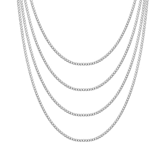 Men's 3mm Stainless Steel 18-24 Inch Cuban Curb Chain Necklace