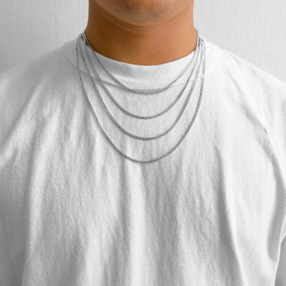 Men's 3mm Stainless Steel 18-24 Inch Cuban Curb Chain Necklace