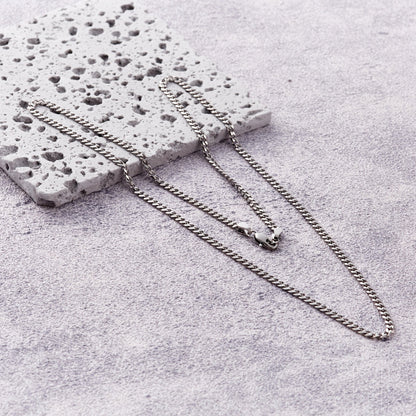 Men's 3mm Stainless Steel 18-24 Inch Cuban Curb Chain Necklace