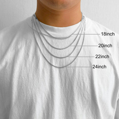 Men's 3mm Stainless Steel 18-24 Inch Cuban Curb Chain Necklace