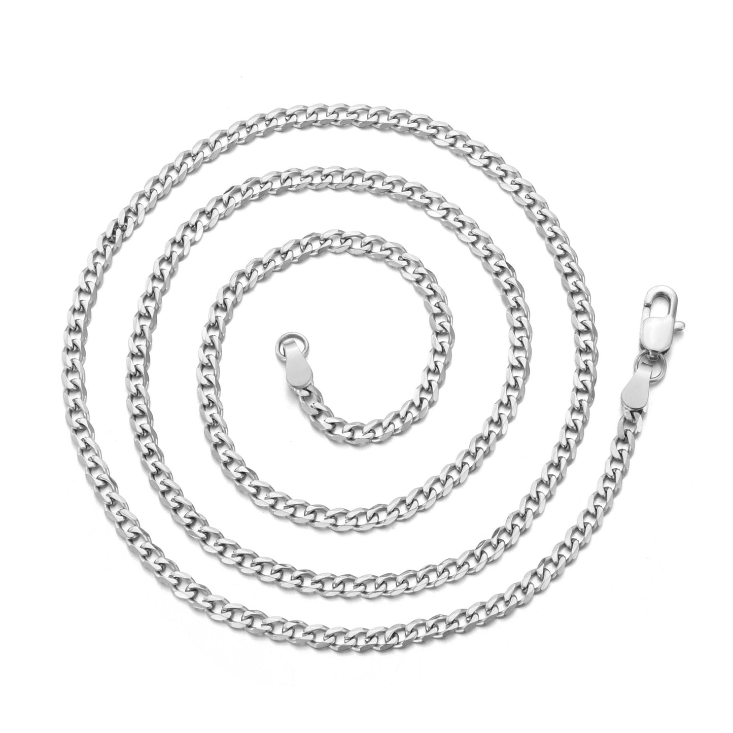 Men's 3mm Stainless Steel 18-24 Inch Cuban Curb Chain Necklace