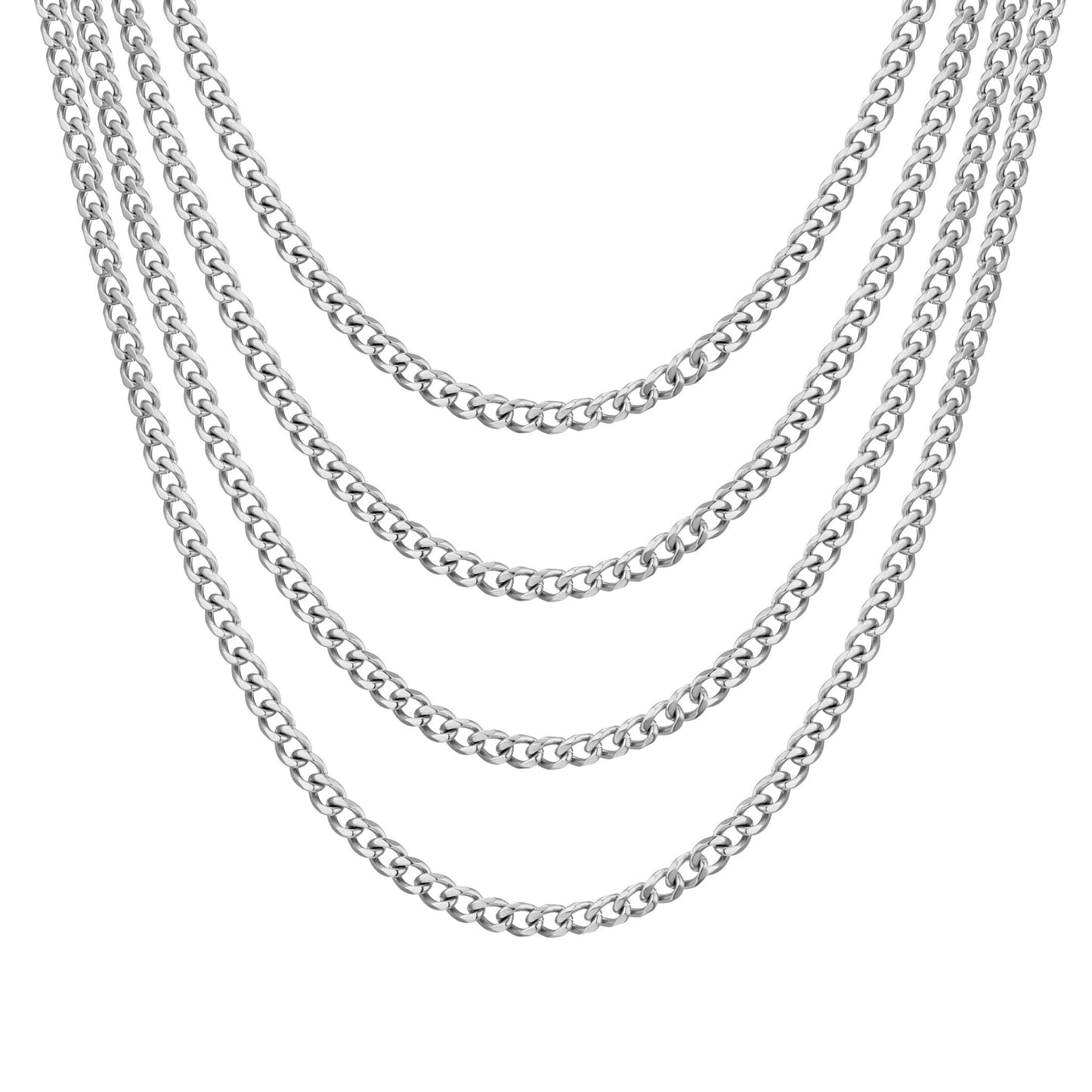 Men's 6mm Stainless Steel 18-24 Inch Cuban Curb Chain Necklace