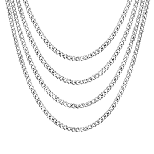Men's 6mm Stainless Steel 18-24 Inch Cuban Curb Chain Necklace