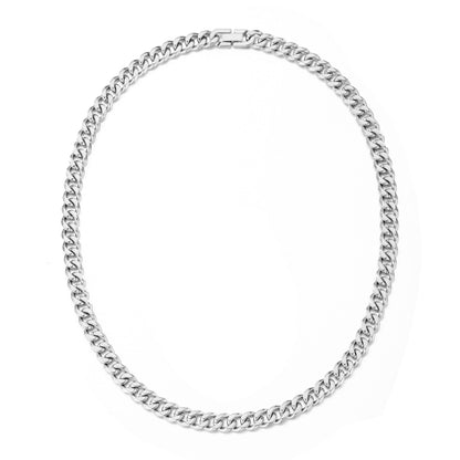 Men's 9mm Stainless Steel 18-24 Inch Cuban Curb Chain Necklace