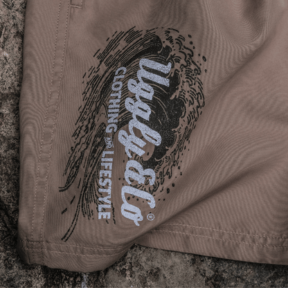 Beige Diamond Swim Shorts