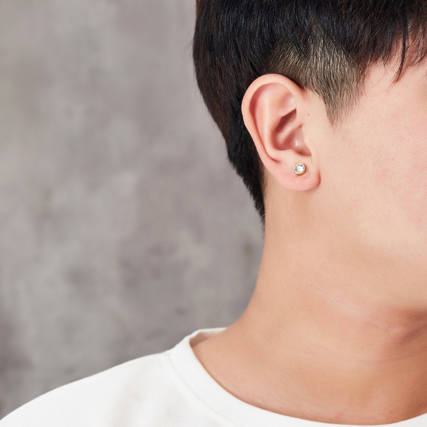 Men's Gold Plated 6mm Magnetic Clip On Earrings Created with Zircondia® Crystals