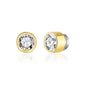 Gold Plated 6mm Magnetic Clip On Earrings Created with Zircondia® Crystals