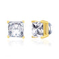 Men's Gold Plated Square Magnetic Clip On Stud Earrings Created with Zircondia® Crystals