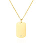 Men's Gold Plated Steel Dog Tag Necklace Created with Zircondia® Crystals