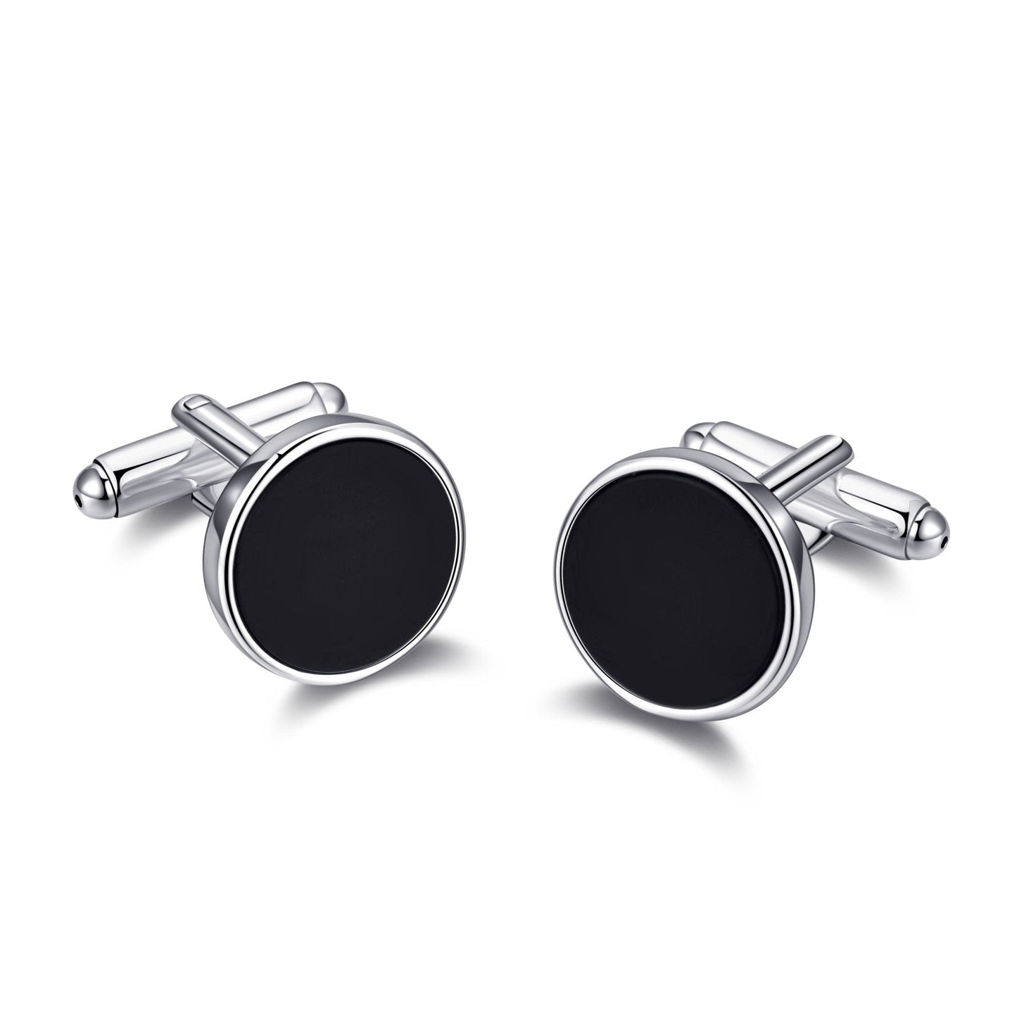 Men's I Couldn't Say I Do Without You Black Onyx Gemstone Wedding Cufflinks